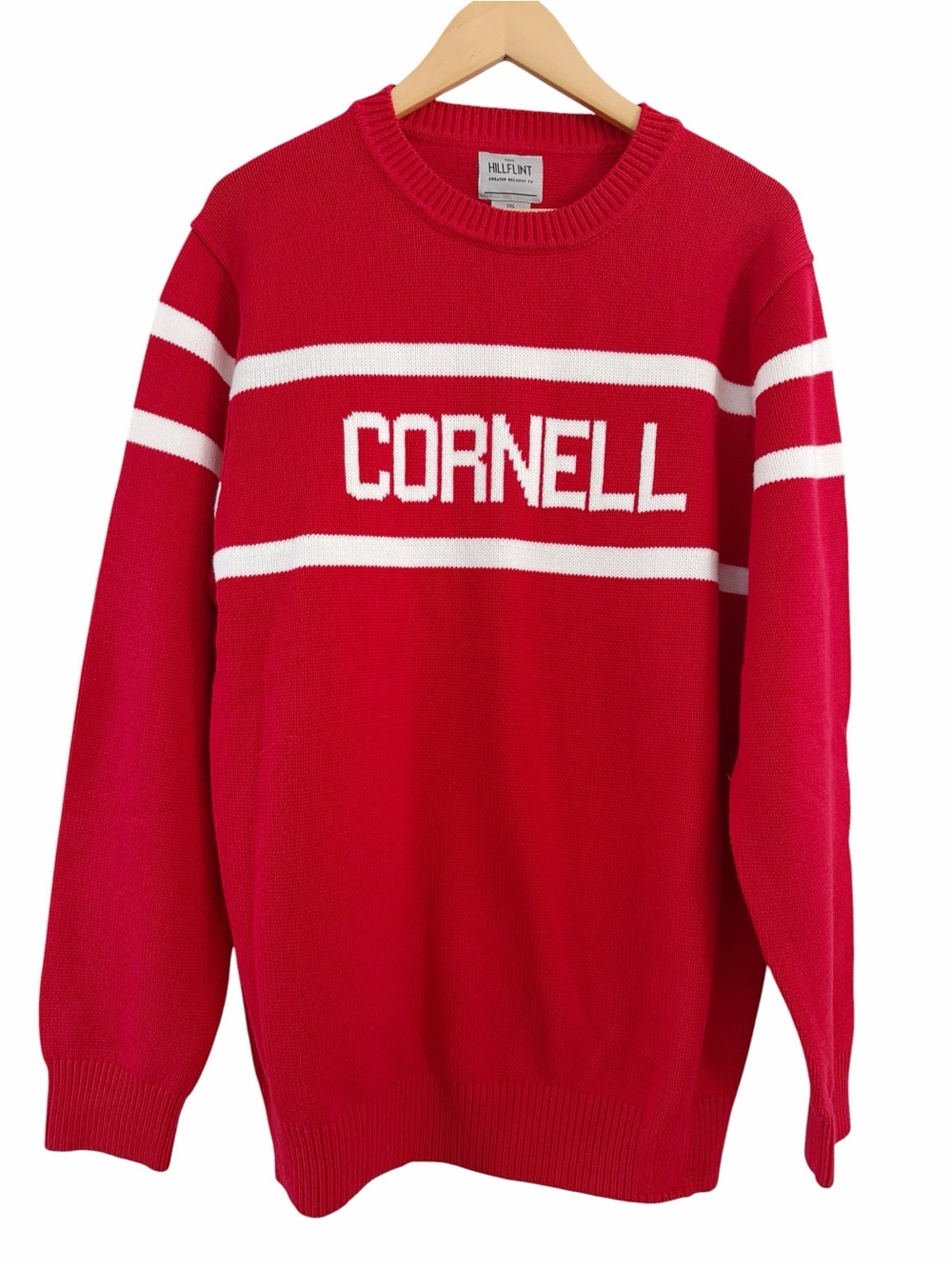 Cornell University Sweater Hillflint Red with White Stripes Men’s Size XXL